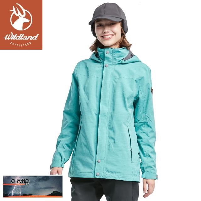 【Wildland 荒野】女 機能型超潑透氣防水外套《松石綠》W3921/保暖防風外套/防潑水(悠遊山水)