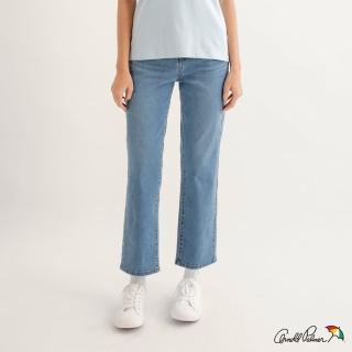 【Arnold Palmer 雨傘】女裝-基本款涼感直筒牛仔褲(淺藍色)