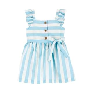 【Carter’s】夏日藍白條紋洋裝(原廠公司貨)