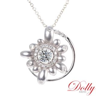【DOLLY】0.30克拉 輕珠寶18K金完美車工鑽石項鍊