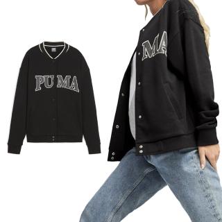 【PUMA】基本系列 Squad 女款 黑色 休閒 短版 王淨著用 棒球外套 外套 67790201