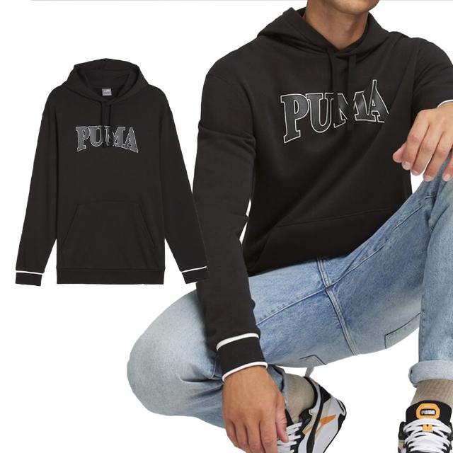 【PUMA】基本系列 Squad 男款 黑色 休閒 帽T 厚磅 上衣 長袖 68125301