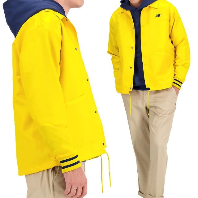【NEW BALANCE】男款 黃色 休閒 日常 穿搭 冬季 教練外套 外套 MJ41553GGL