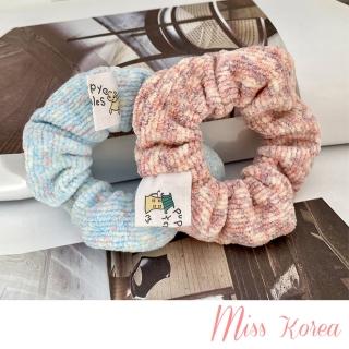 【MISS KOREA】絨布髮圈/韓國設計溫柔氣質浪漫絨布大腸圈 髮圈 髮繩(2色任選)