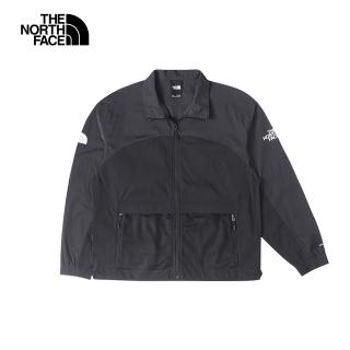 【The North Face 官方旗艦】北面UE男款黑灰色防風防潑水立領防風外套｜89TRKT0