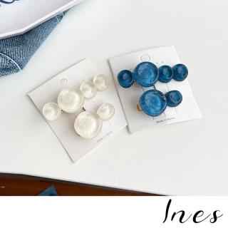【INES】果凍髮夾 海洋髮夾/韓國設計透明果凍海洋氣泡造型髮夾2件套組(2色任選)