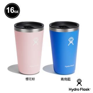 【Hydro Flask】16oz/473ml 保溫 附蓋 隨行杯(青鳥藍/櫻花粉)