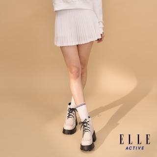 【ELLE ACTIVE】女款 運動休閒百褶短裙/褲裙-白色(EA24M2W2103#90)