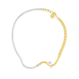 【Olivia Yao Jewellery】份量感首飾 曲線雙珍珠項鏈(Vine Collection)