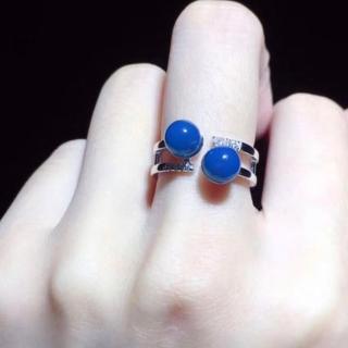 【勝弘珠寶】多明尼加藍珀相隨戒指-6mm