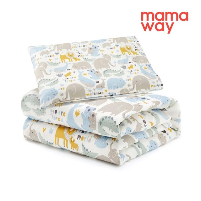 【mamaway 媽媽餵】調溫抗菌安撫涼被  睡袋組適用(親子動物園)