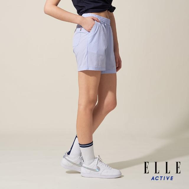 【ELLE ACTIVE】女款 四面彈休閒短褲-藍色(EA24M2W3001#25)