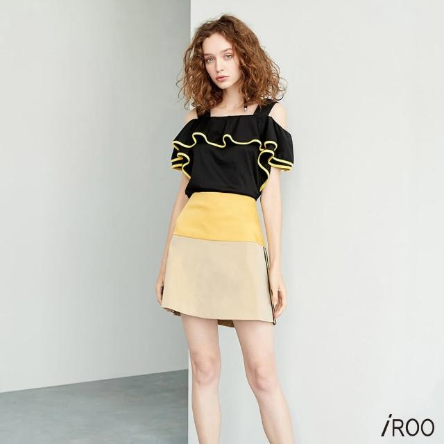 【iROO】配色時尚短裙