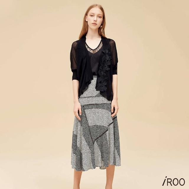 【iROO】不規則色塊設計長裙