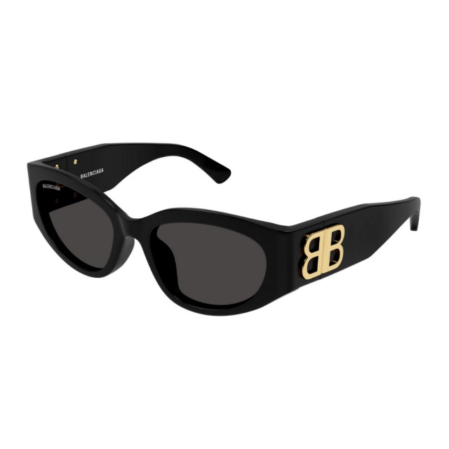 【Balenciaga 巴黎世家】金色LOGO膠框太陽眼鏡(BB0324SK-002  雙B LOGO)