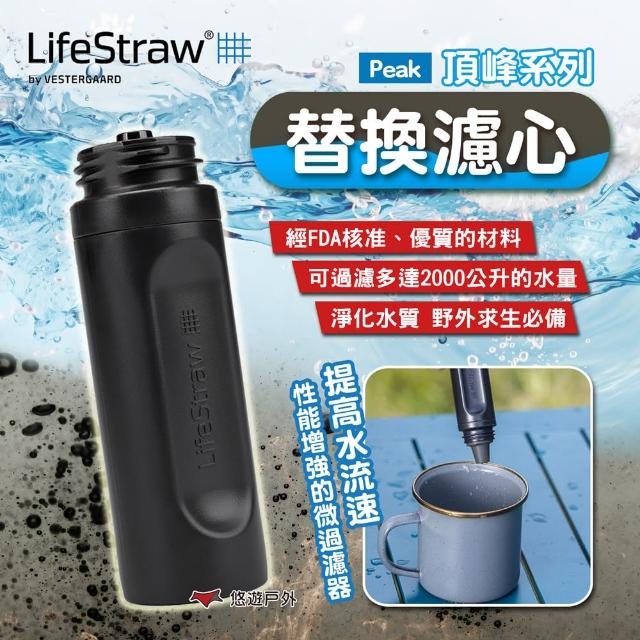 【LifeStraw】Peak 頂峰系列替換濾心 深灰(悠遊戶外)