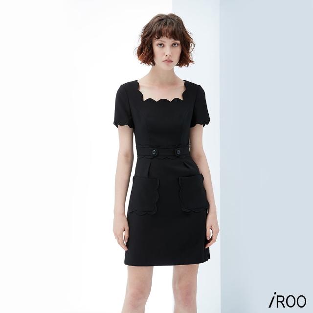 【iROO】優雅女人時尚短袖洋裝