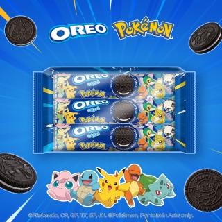 【OREO 奧利奧】夾心餅乾量販包358.8-393.3g(寶可夢)