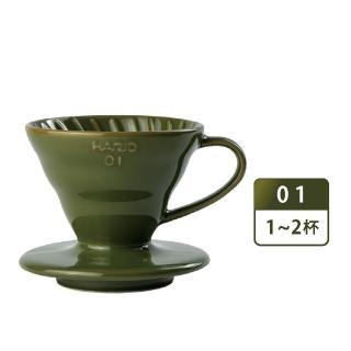 【HARIO】V60彩虹磁石濾杯–藍媚茶／1-2杯(VDC-01-AG)