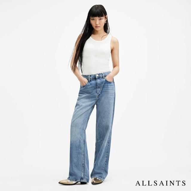 ALLSAINTS】BLAKE 高腰不收邊牛仔寬褲WE778Z(寬褲管版型) - momo購物網 