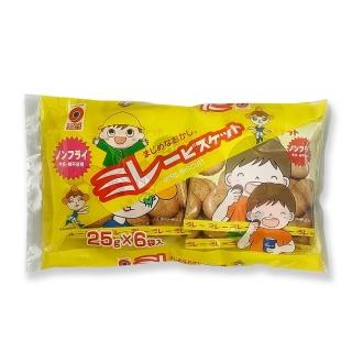 【nomura 野村美樂】日本美樂圓餅乾 非油炸風味 25gx6袋入(原廠唯一授權販售)