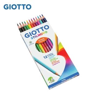 【GIOTTO】STILNOVO 學用六角彩色鉛筆-12色(色彩鮮明 好上色 筆觸順暢 強韌筆芯 不易折斷)