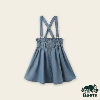 【Roots】Roots 大童- 高腰牛仔吊帶裙(藍色)