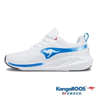 【KangaROOS】男鞋 RUN BREEZY 超輕量跑鞋 輕質透氣 貼合腳型(白/藍-KM41106)