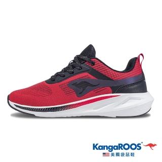 【KangaROOS】男鞋 RUN BREEZY 超輕量跑鞋 輕質透氣 貼合腳型(紅-KM41102)