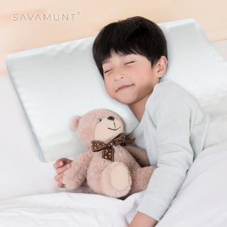 【Savamunt賽芙嫚】美國品牌寢具ionic銀離子纖維兒童纏眠二代天然乳膠枕 小童枕2-6歲(兒童天然乳膠枕)