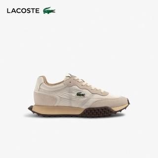 【LACOSTE】男鞋-L-Spin Deluxe 3.0混合材質運動慢跑休閒鞋(灰白色)