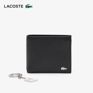【LACOSTE】包款-錢包& Polo衫鑰匙圈禮品套裝(黑色)