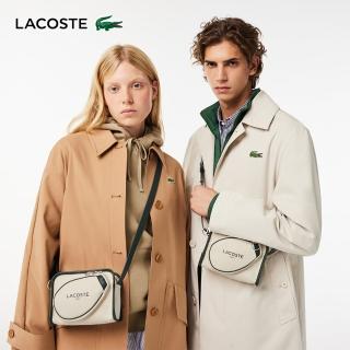 【LACOSTE】包款-網球風帆布小包(白色)