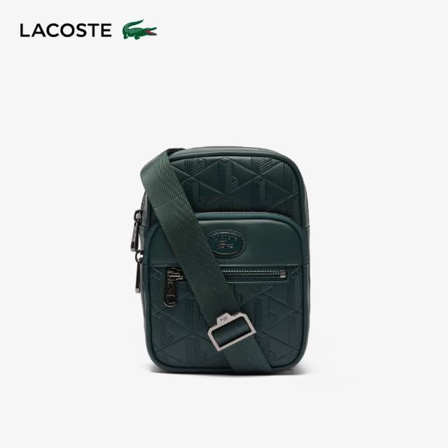 【LACOSTE】包款-皮革印花小方包(綠色)