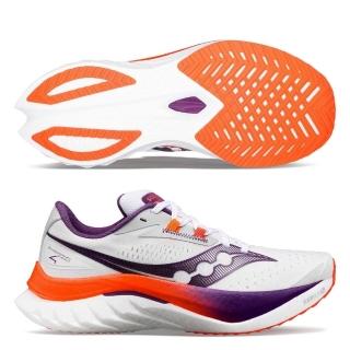 【SAUCONY 索康尼】ENDORPHIN SPEED 4 女款 路跑鞋(S10940-129 白紫橘 彈性尼龍板 訓練 慢跑鞋)