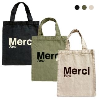 【MERCI】Merci Paris Tote Bag 棉質迷你托特包(三色可選)