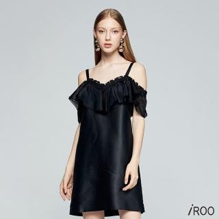 【iROO】荷葉邊經典洋裝