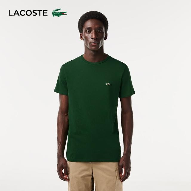 【LACOSTE】男裝-常規版型短袖Logo T恤(綠色)