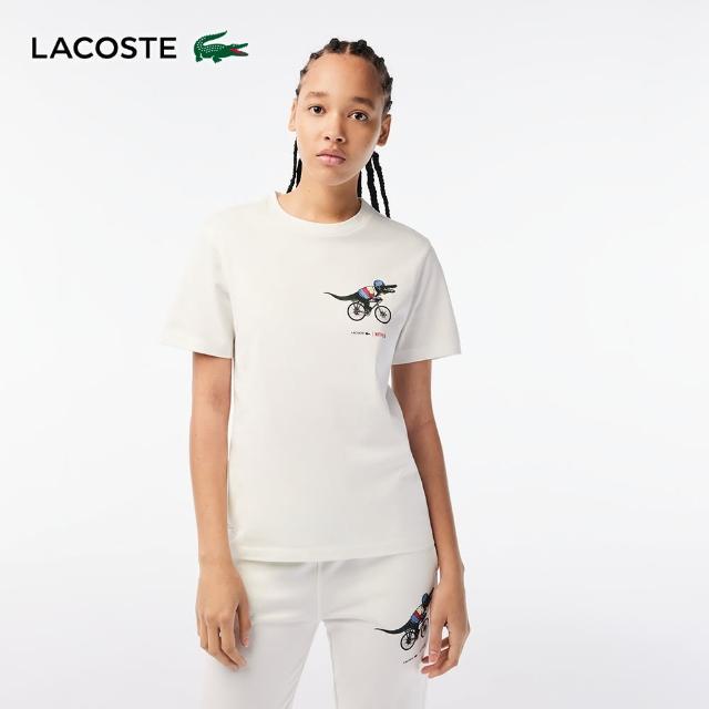 【LACOSTE】女裝-Lacoste x Netflix 性愛自修室鱷魚T恤(白色)