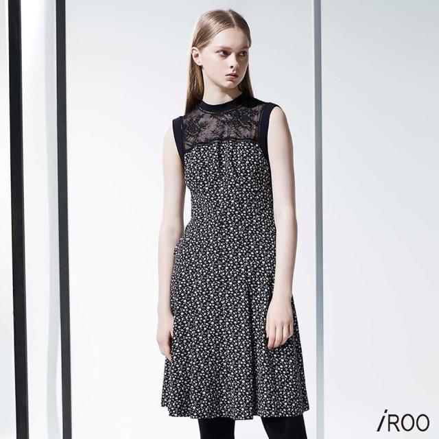 【iROO】小花朵蕾絲經典設計洋裝