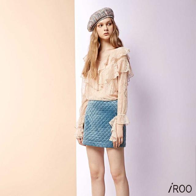 【iROO】鋪棉ALINE時尚短裙