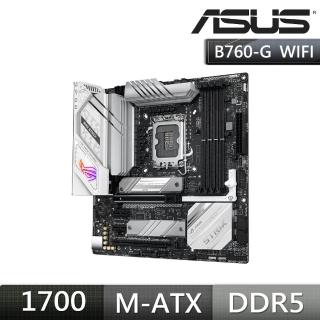 【ASUS 華碩】ROG STRIX B760-G GAMING WIFI 主機板+華碩 DUAL RTX4060-O8G WHITE 顯示卡(組合4-4)