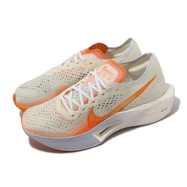 【NIKE 耐吉】競速跑鞋Wmns Zoomx Vaporfly Next% 3 女鞋米白橘