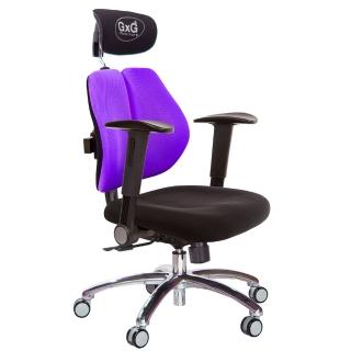 【GXG 吉加吉】雙軸枕 雙背電腦椅 鋁腳/摺疊升降扶手(TW-2604 LUA1)