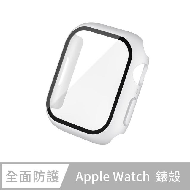 【General】Apple Watch 保護殼 Ultra 2 / Ultra 簡約輕薄防撞防摔 鋼化玻璃二合一 手錶保護殼(冬日白)