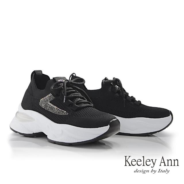 【Keeley Ann】透氣飛織休閒鞋(黑色426032110-Ann系列)
