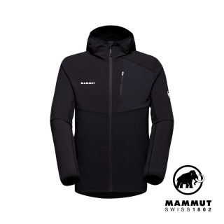 【Mammut 長毛象】Madris Light ML Hooded Jacket Men 防風刷毛連帽外套 黑色 男款 #1014-03841