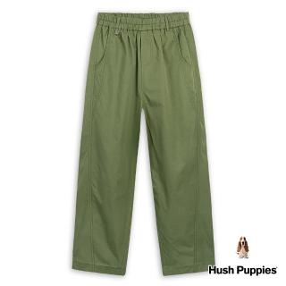 【Hush Puppies】女裝 長褲 休閒鬆緊錐形長褲(軍綠 / 43221102)
