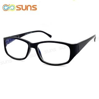 【SUNS】台灣製 濾藍光老花眼鏡 經典黑框 彈性鏡腳 中性款 高硬度耐磨鏡片 配戴不暈眩