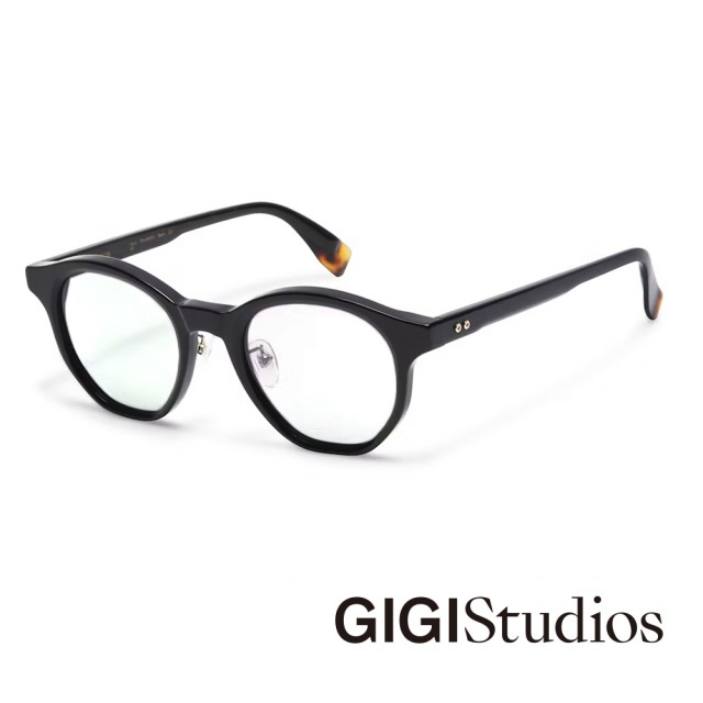 【GIGI Studios】歐美日常粗圓框光學眼鏡(黑 - COPERNICO-67792/1)